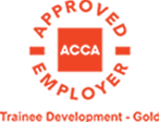 ACCA Approved Employer logo for Trainee Development – Gold level.